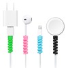 Jetec 24 Pcs Charger Cable Protector,Silicone Flexible Cable Saver,Spiral USB
