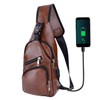 AMJ Small Crossbody Backpack Sling Bag Shoulder Leather Chest Bags,