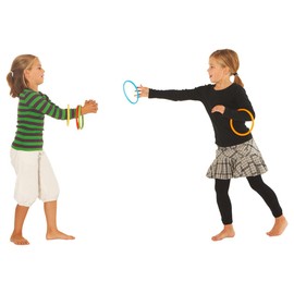 GONGE Activity Rings Multipurpose for Balance, Juggling, Throwing, Rhythmic Exercises and Gymnastics Set of 6 in Different Vibrant Colors