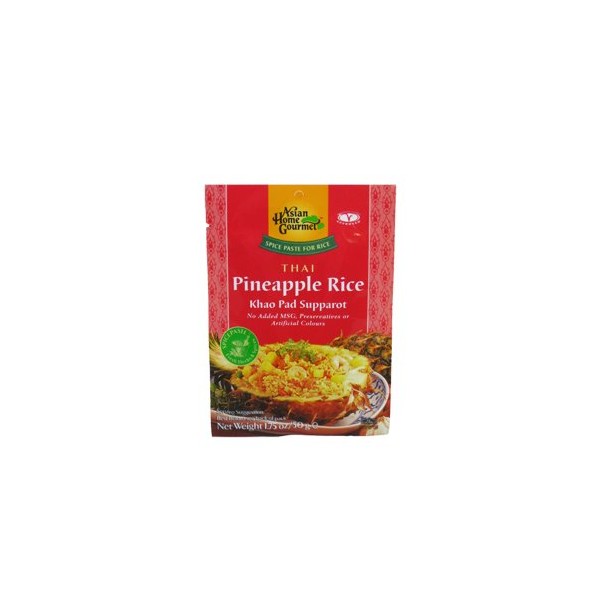 Asian Home Gourmet Spice Paste for Rice: Thai Pineapple Rice (Khao Pad Supparot) (5 x 1.75 OZ)