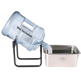 PEDAY Automatic Dog Waterer for Large & X-Large Dogs, Human Grade 18/8 Stainless Steel, Water Bottle Not Included
