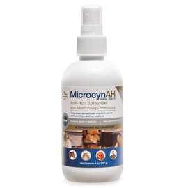 MicrocynAH Anti-Itch Spray Gel with Moisturizing Dimethicone for Dogs| Non-Toxic Spray Formulated to Sooth | Veterinarian Recommeneded Non-Toxic Formula | 3oz