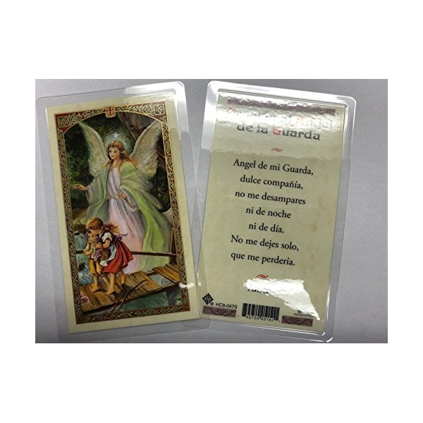 St. Francis Imports Holy Prayer Cards for the Prayer to Your Guardian Angel set of 2 in Spanish