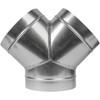 8" Inch Y-Shape Ducting Splitter - 45 Degree Galvanized Steel