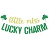 Little Miss Lucky Charm Banner, Clover Baby Shower Sign, Lucky