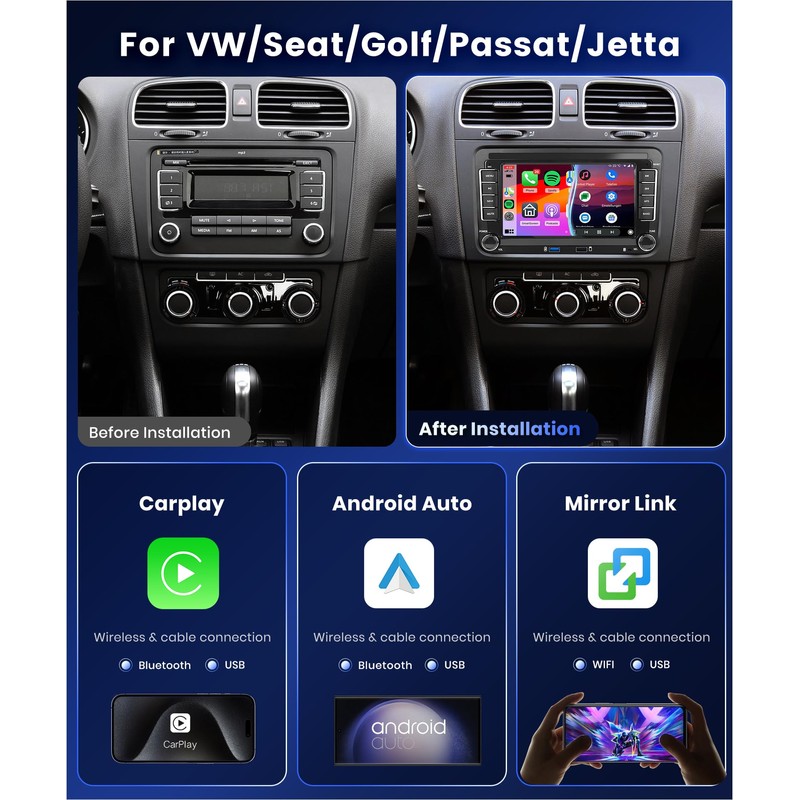 DSP 2G 64G Radio for VW Passat Jetta Golf Touran