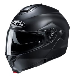 HJC C91N Plain Modular Flip Front Motorcycle Helmet Matt Black (L)