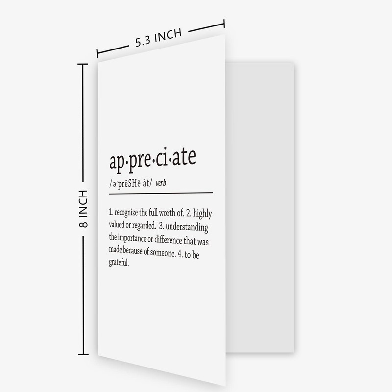 Ogeby Ogeby Cute Appreciate Definition Card, Funny Thank You Card