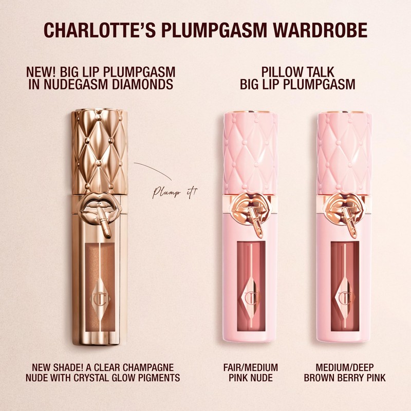 Charlotte Tilbury Big Lip Plumpgasm Lip Gloss - Nudegasm Diamonds
