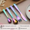 Berglander Rainbow Children's Cutlery 4-Piece Colourful Titanium Coating Children's Tableware
