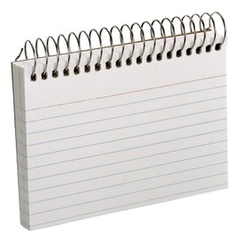 Oxford 40282 Spiral Bound Index Cards,Ruled,Perforated,3-Inch x5-Inch,50/PK,White
