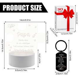 TaimeiMao Gift for Dad, Dad Gift, Birthday, Lamp Night Light, Dad Father, Men, Birthday Gift, Father's Day Gifts, Dad Keyring, Father's Day Gift Ideas