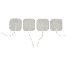 Performa Cloth Electrodes, Pack of 4 TENS Unit Electrode Pads with Premium Gel for Adhesion, Reusable & Self Adhering Pads for TENS Massage EMS, Multi Stick Gel for Reuse, 2" Square