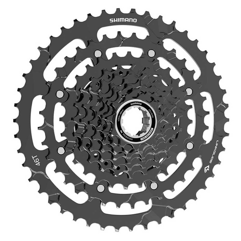 SHIMANO Unisex Adult Zahnkr-Kass Cues CS-LG400-9 Bicycle Cassette, Silver, 9