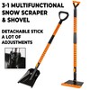 ZONETECH Extendable Snow Squeegee,Ice Scraper and Shovel 42" Lenght- Rotating