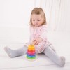 Bigjigs Toys My First Wooden Rainbow Stacker - Stacking Rings