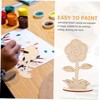 12pcs Unfinished Wooden Flowers for Crafts, Diy Wooden Flowers to