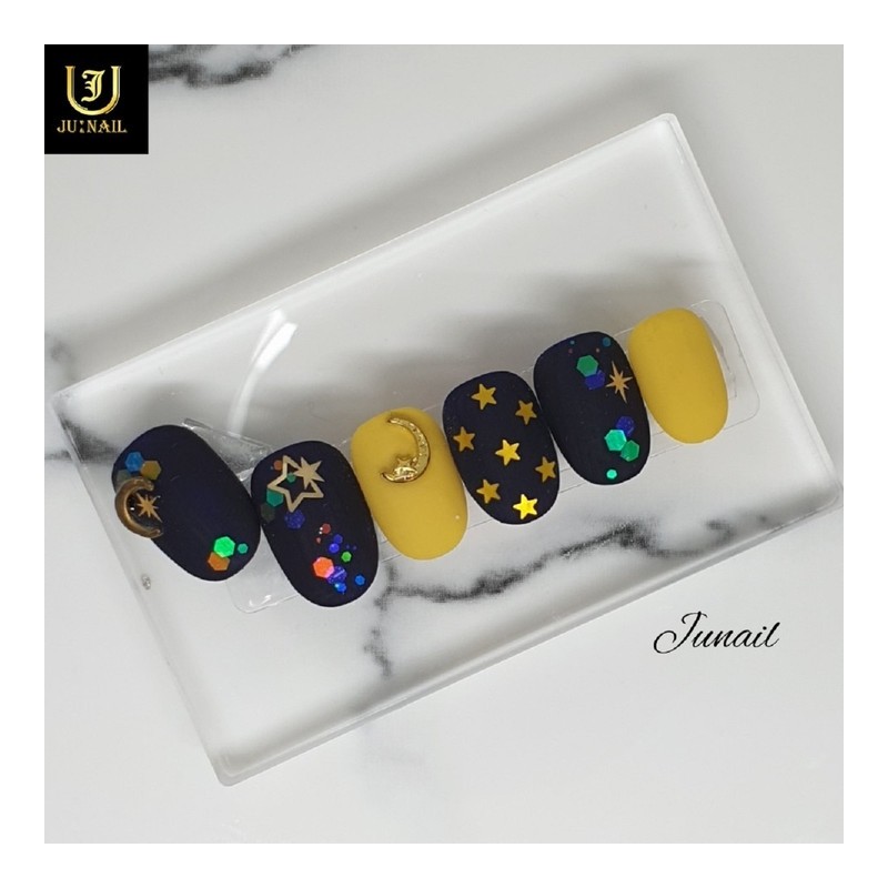 ⭐Starry Night Homemade Nail Tips⭐ - Short Ballerina / ⭐별밤
