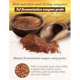 Grano de enzima de fermentación Tef 0.11 oz * 30 paquetes