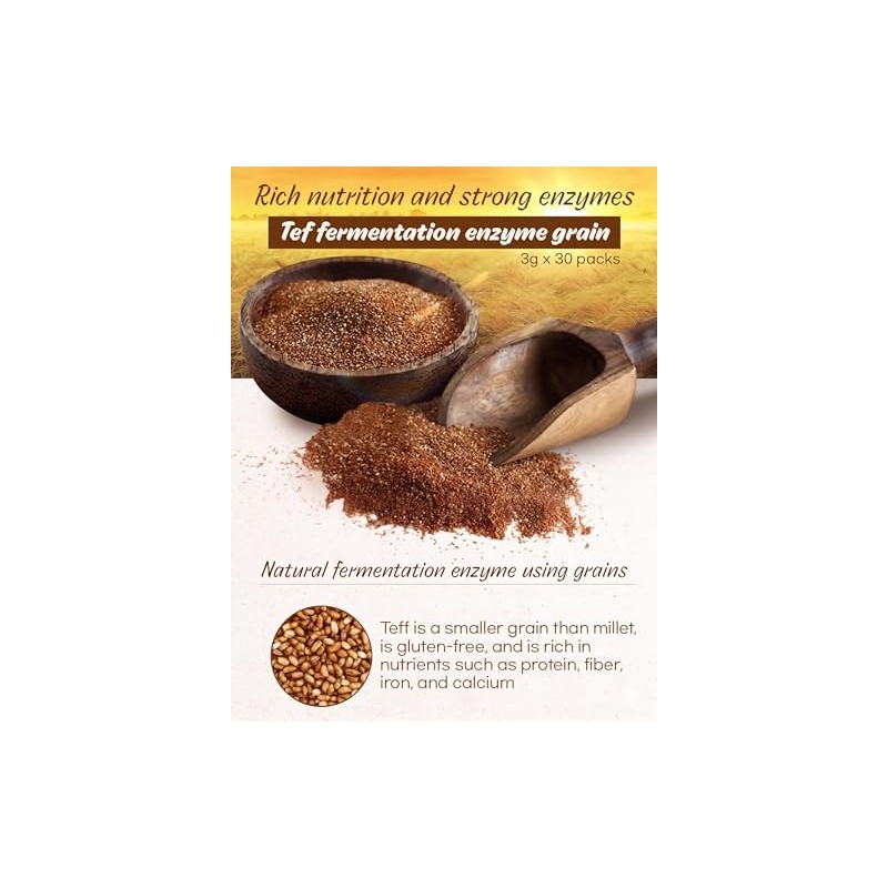 Grano de enzima de fermentación Tef 0.11 oz * 30