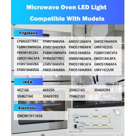 Microwave LED Light Board Replacement Fits for Frigidaire IKEA Electrolux Microwave, Replace 5304517872 5304499540 5304509445 EAP12585761 EAP12585761 123462-A0 4920115 AP6809088 etc