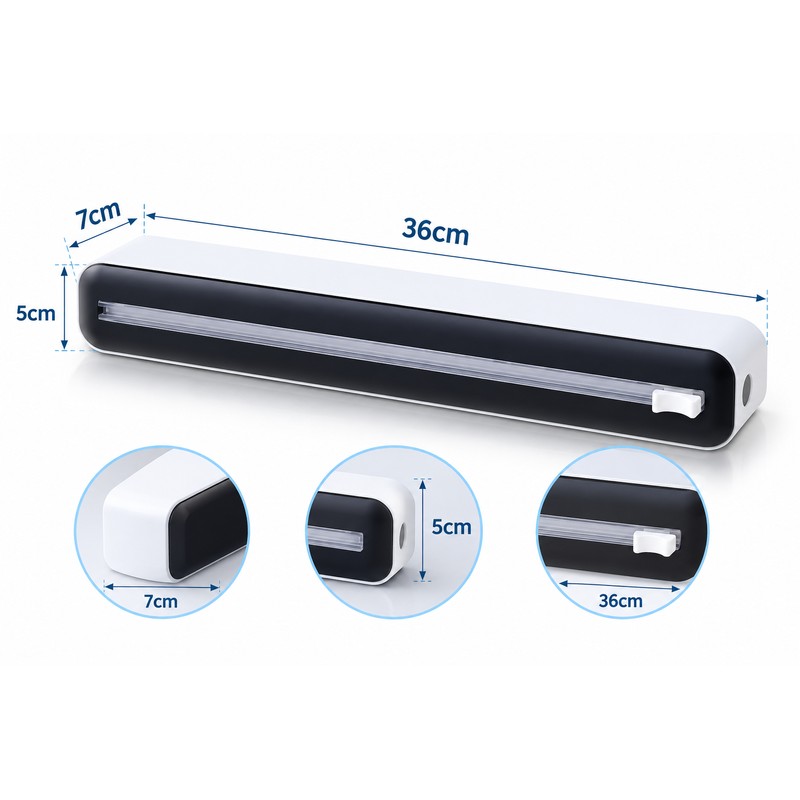 Magnetic Plastic Wrap Dispenser with Cutter for Kitchen Use –