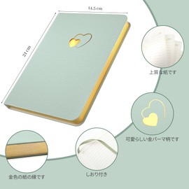 CAGIE Notebook, A5, Softcover, Green