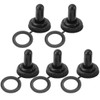 MKBKLLJY 5Pcs 12mm/0.47inch Mounting Hole Black Waterproof Dustproof Rubber Boot