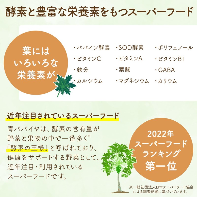 よかど市 有機青パパイヤ（葉）パウダー 50g 有機青パパイヤ葉のみ使用の純パウダー 「酵素の王様」とよばれるほど豊富な酵素と栄養素 オーガニック スーパーフード (1)