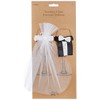 1 Pair of Decorated Bride and Groom Champagne Flutes, A