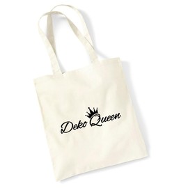 huuraa Jute Bag Decorative Queen Crown Gift Bag 10 Litres Cotton Decorative Queen Gift Idea, natural, Unit size