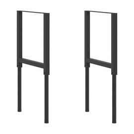 SKM Metal Frame Set of 2 Black Powder-Coated Metal Small,Black (Weight 24.04KG)