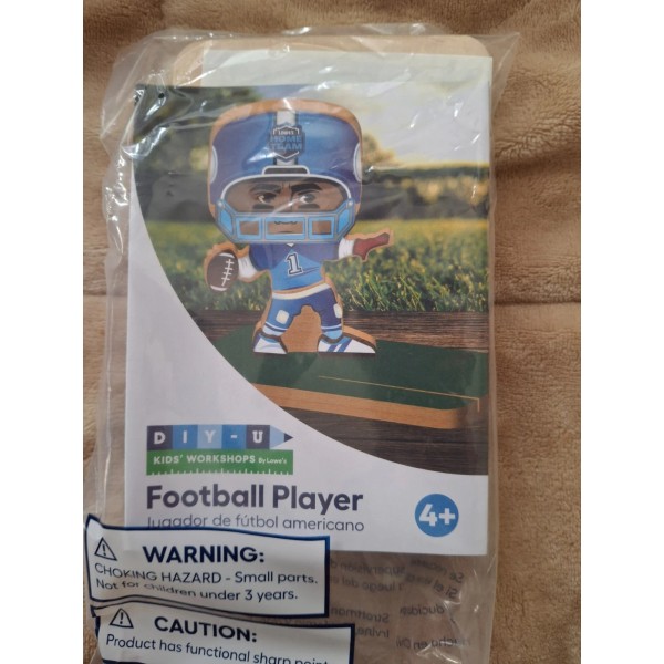 Lowe's Lowe’s Build and Grow Football Player Wooden Craft Kit