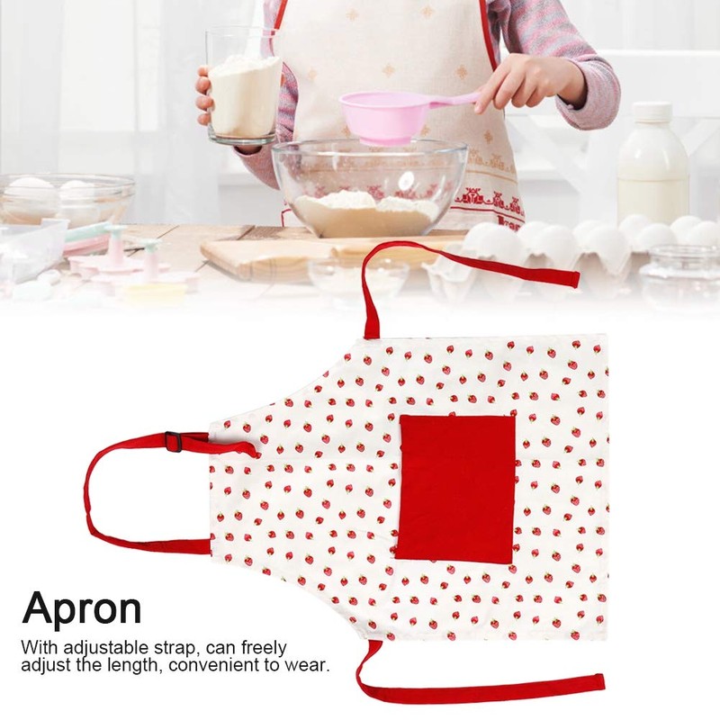 Cotton Pinafore, Cooking Apron Strawberry Pattern Breathable Reasonable Size with