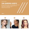 SOIMISS 50pcs Earring Post Sleeves Earring Sleeves for Sensitive Ears