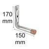 CONNEX DY222017 170 x 150mm 20Kg Zinc Plated Rims Hook