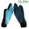 iQ-Pet Fellpflege-Handschuh | 2 Seiten: Gummi + Mikrofaser
