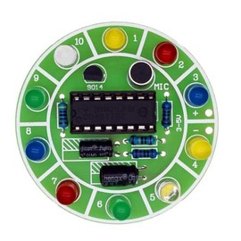 PZMYJB Colourful Voice Control Rotating LED Light DIY Practical Soldering Practice Kit Electronic Training Board Manufacturing DIY Kit Replacement Parts Student Laboratory Pack of 2