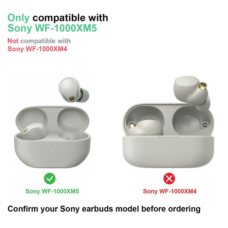 Sony WF-1000XM5 Case, [Full grain leather] brown with carabiner