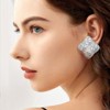 FFWTPY Women's Earrings Hypoallergenic Square Stainless Steel Earrings Trendy Commuting