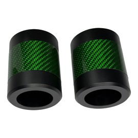 Trybee Motorcycle Crash Bar Guard CNC Slider Engine Guard Collision Protector with Green Carbon Fiber Fit for Harley Davidson 2024 CVO Road Glide ST,2PCS (Black)