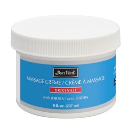 Bon Vital' - Crema de masaje original para una base de masaje versátil para relajar los músculos doloridos y reparar la piel seca, revitalizar la piel y bloquear la humedad, permite la manipulación