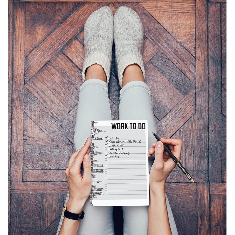 Inkdotpot Daily Planner List Pad Notepads Memo Pad, Undated To-Do
