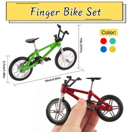 Reastar Pack of 4 Finger Bicycle Mini Bicycle Toy Alloy Finger Mountain Bike Model Ornaments BMX Bicycle Ball Model Bike Gadgets
