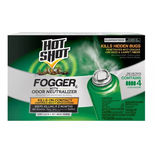 Hot Shot Fogger Mata Cucarachas E Insectos 226gr (4 Latas)