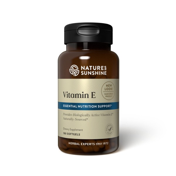 Nature's Sunshine Vitamin E 100 IU, 180 Softgels