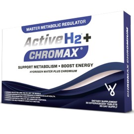 Active H2+ Chromax – Hydrogen Water Tablets with Chromium – Supports Metabolism and Energy – Molecular Hydrogen and Chromium Supplement – 30 Tablets