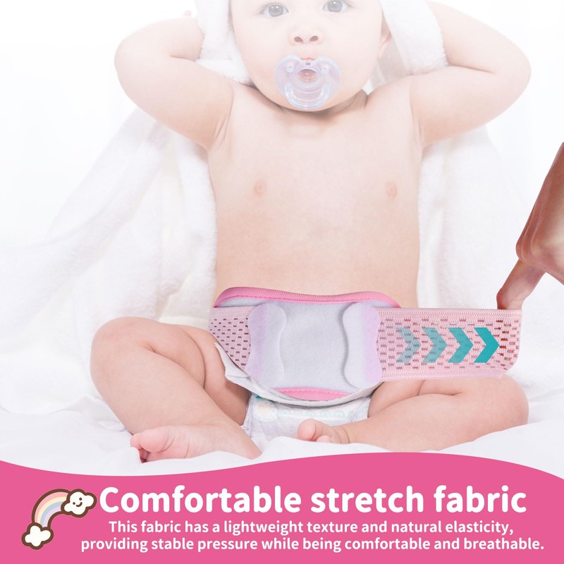 ENLUNTRA Umbilical Hernia Belt Baby，baby belly button band with 3