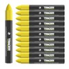 Tracer Construction Lumber Crayon Markers, Pack of 12 - Yellow. 12 x Yellow Multi Surface Marking Crayons