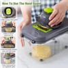 Yurdas Vegetable Chopper and Slicer Set, 14-in-1 Mandoline Slicer with